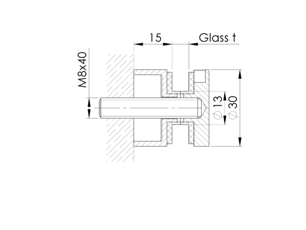 Glasholder Model 46 Aisi 304 - Image 2